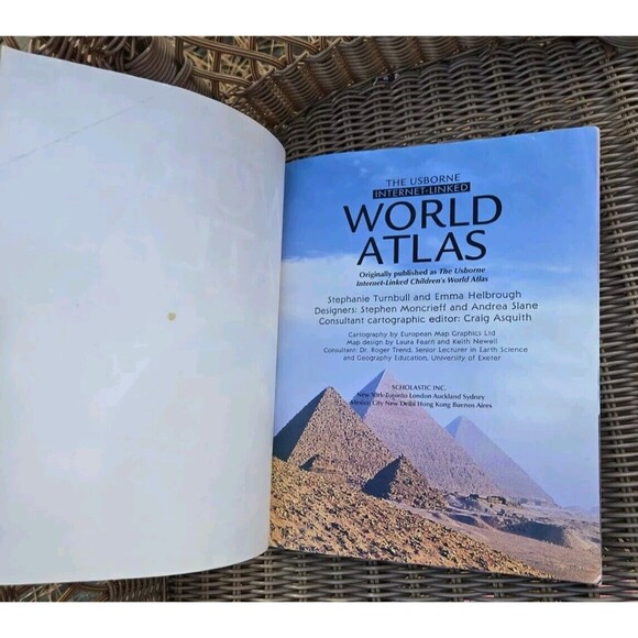 The Usborne Internet-Linked Childrens World Atlas Book Homeschool Learning Learn - Picture 8 of 9